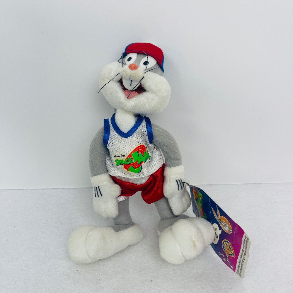 Vintage 1996 Space Jam Bugs Bunny Plush McDonald's Tune Squad Looney Tunes 9"